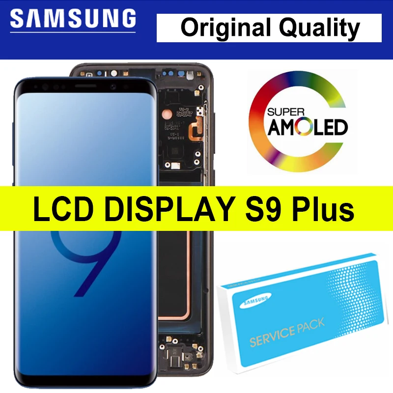 

6.2'' New Original Super Amoled Display with frame for SAMSUNG Galaxy S9 Plus G965 G965F S9+ LCD Touch Screen Digitizer Assembly