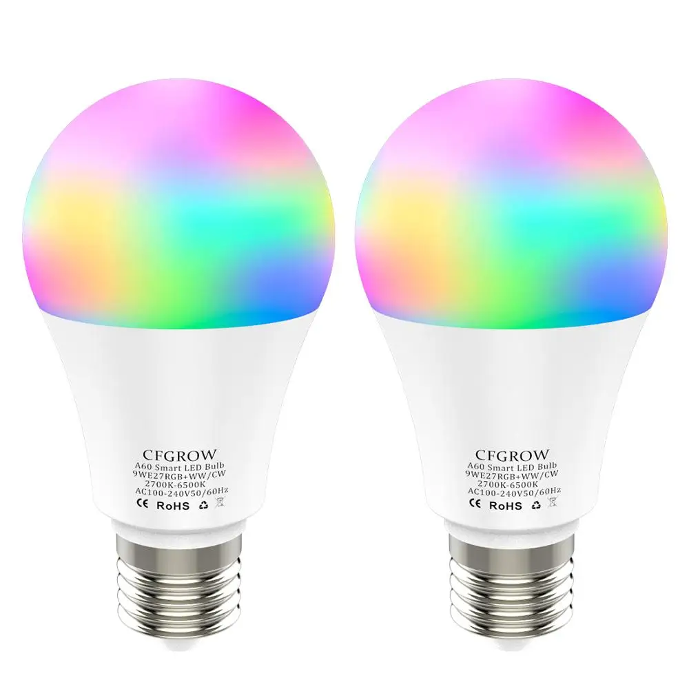 

home Lighting lamp New Wireless Bluetooth 4.0 Smart Bulb dimmer 10W E27 Magic RGB +W LED spot Change Color Light Bulb Dimmable I