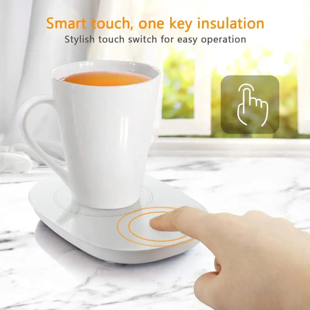 

110V 16W 55 Degree Celsius Touch/Induction Electric Heating Cup Mat Water Tea Milk Coffee Mug Heater Cups Pad Warmer EU/US Plug