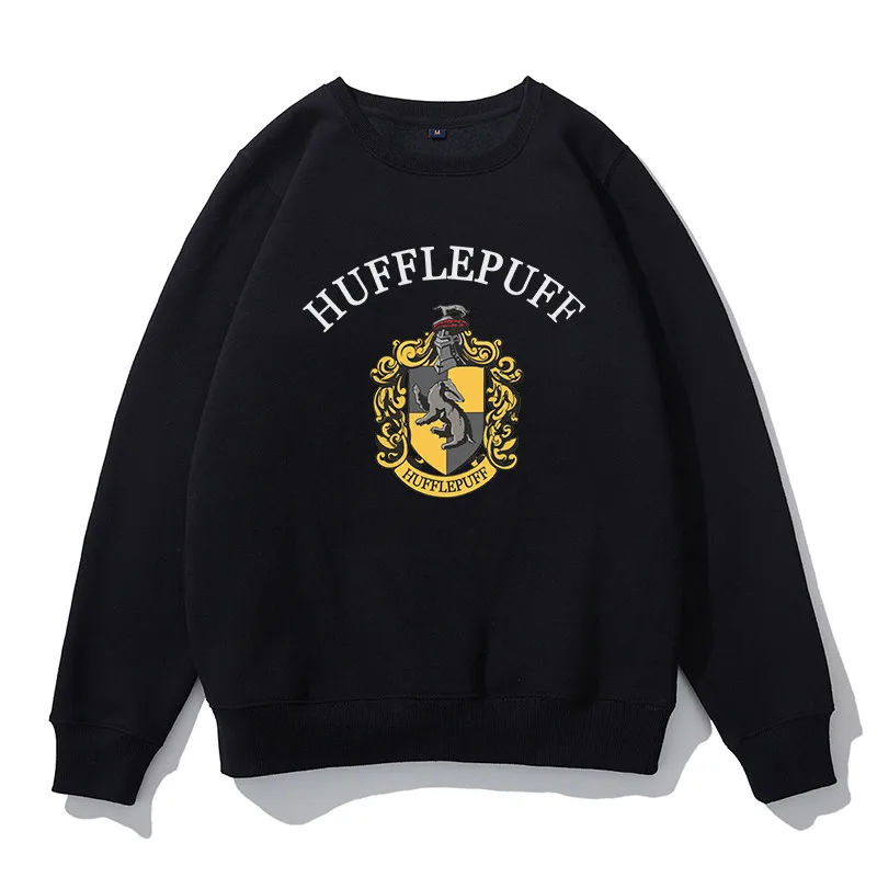 Hufflepuff Ravenclaw Толстовка для косплея Гриффиндор джемпер свитер Гермиона Грейнджер Слизерин форменная Толстовка костюм Hufflepuff джемпер шарф - Цвет: Hufflepuff