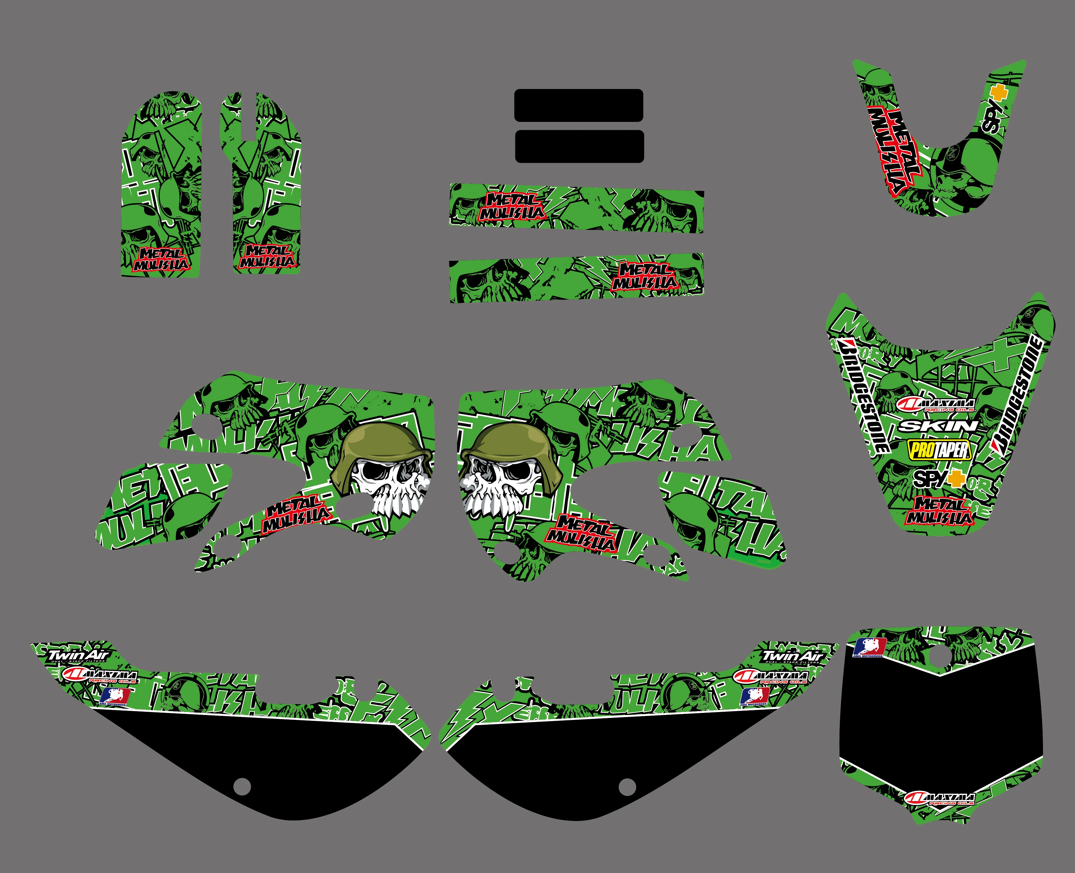 Новый стиль графические фоны для команды наклейки наборы KAWASAKI KLX 110 65 Pit Dirt bike|sticker