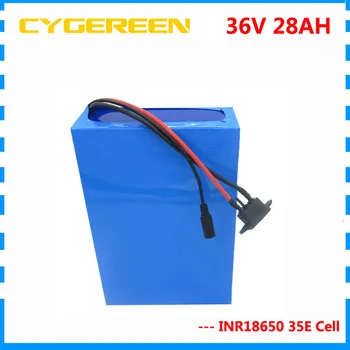 

Free customs duty 1500W 36V 28AH Ebike battery pack 1000W 36V lithium battery INR18650 35E cell 50A BMS with 3A Charger