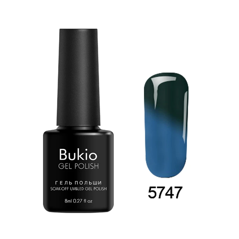 5747 Bukio хамелеон, изменяющийся от температуры гель лак для ногтей 8 мл французская эмаль полуперманентный Лаки Лайк для дизайна ногтей маникюр - Color: 5747