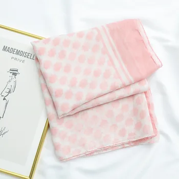 

Sweet pink cotton and linen scarf for women fashion Baitie beach scarf thin silk scarf sunscreen shawl