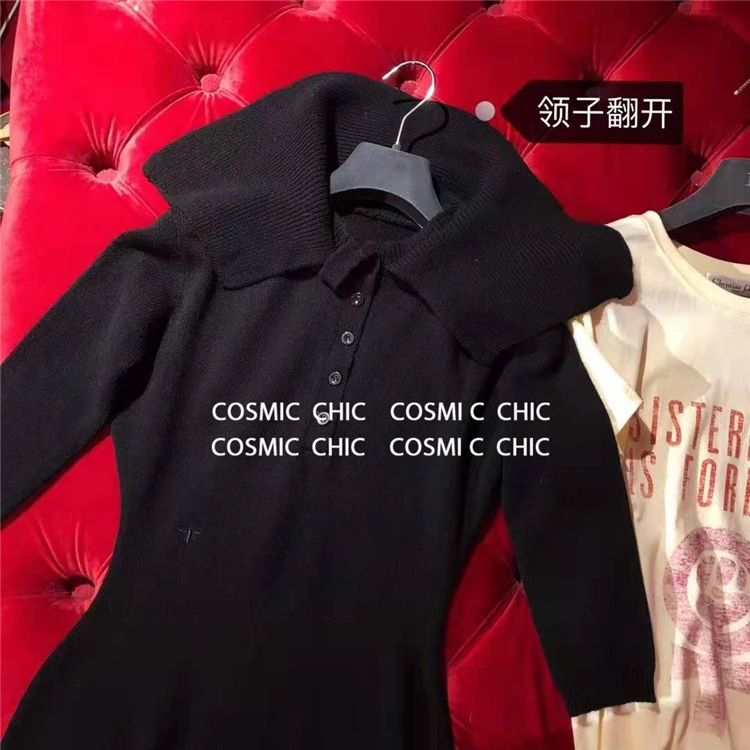 Cosmicchic, подиумный дизайн, Осень-зима, женский шерстяной вязаный пуловер с вышивкой пчелы, короткий рукав, шарф, воротник, короткий, 2 варианта, Топ