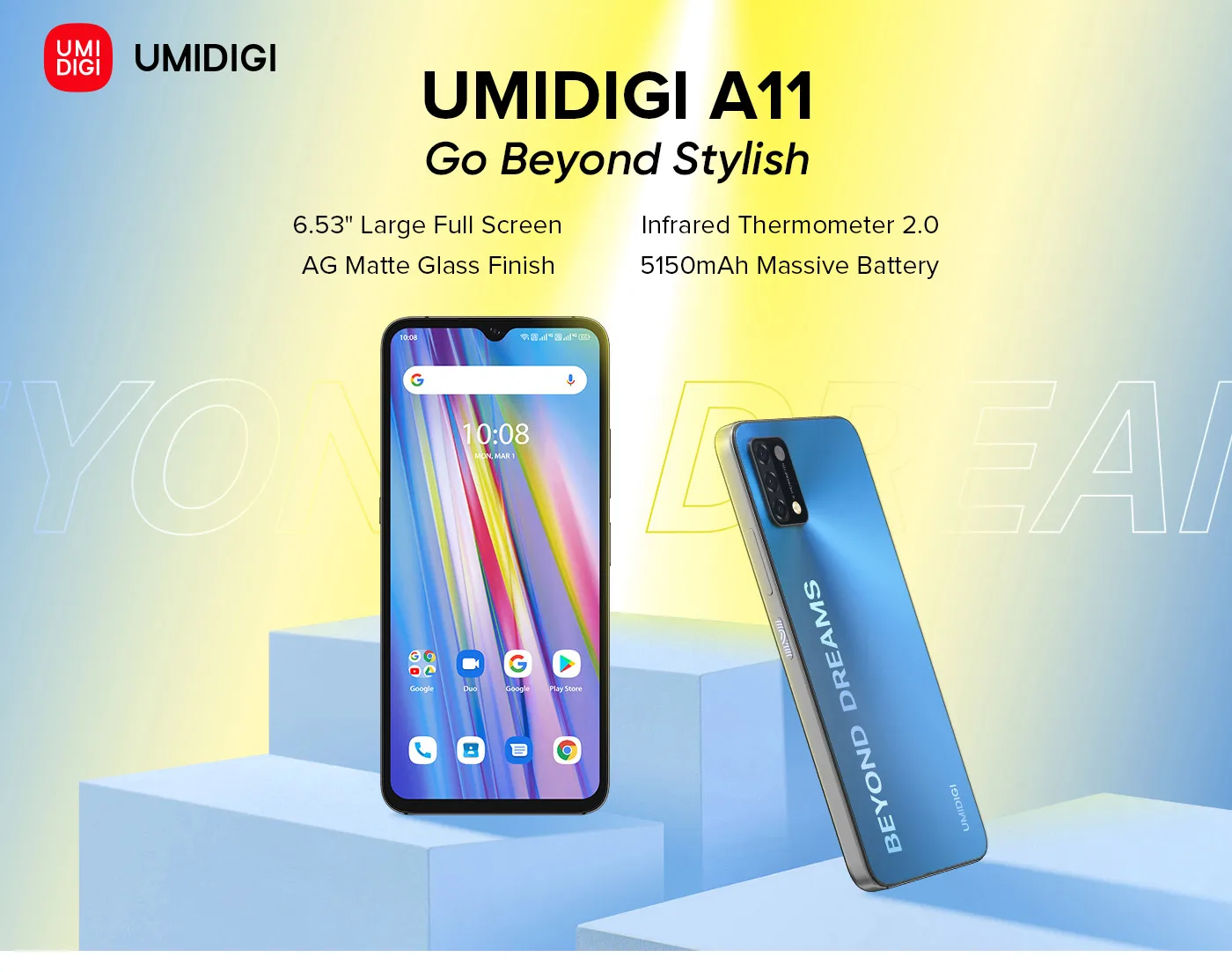 android cell phones for sale UMIDIGI A11 Android 11 NEW Global Version 4GB+128GB 3GB+64GB Smartphone Helio G25 6.53" HD+16MP AI Triple Camera 5150mAh tmobile android phones