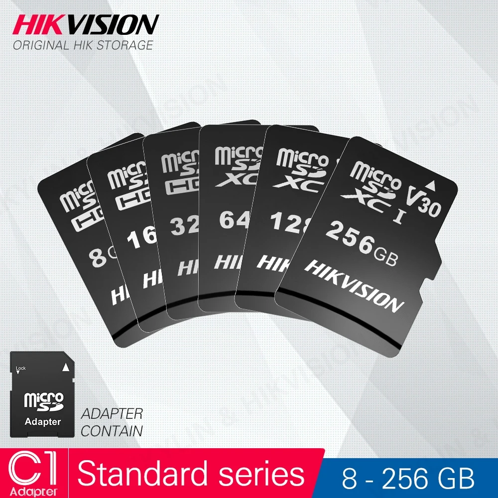 HIKVISION HikStorage карта памяти класс 10 8 ГБ 16 32 64 Гб 128 256 MicroSDHC/XC UHS I TF Micro SD с адаптером #