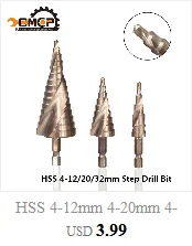 1 шт. HSS титановое покрытие Пагода форма Шаг сверло 4-22 мм с шестигранным хвостовиком прямая Флейта Шаг сверло дерево/металл отверстие резак сверло