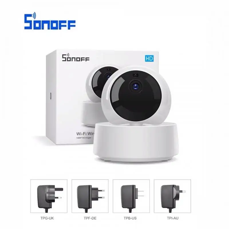 

SONOFF GK-200MP2-B Smart Home Wifi Mini Camera Wireless IP 1080P HD Camera 360 IR Night Vision Two -way Audio Work With eWeLink