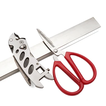 

New Magnetic Knife Holder Save Tools Light Strong Magnet Stainless Steel Kitchen Knive Collecting Finishing Storage