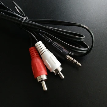

New Splitter Aux To 2 RCA Audio Cablesa 1.2m 3.9 ft 3.5mm Plug jack to Dual 2 RCA male Cable Stereo PC Audio