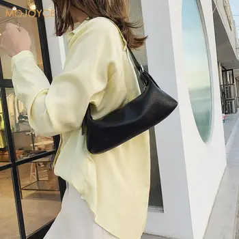 

Solid Color Women PU Leather Hobo Shoulder Bags Elegant Armpit Sling Handbags Simple Shoulder Messenger Bags