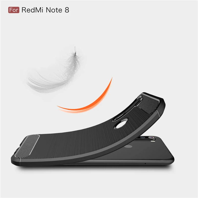 Чехол для Xiaomi Redmi Note 8 чехол противоударный бампер чехол из углеродного волокна для Xiaomi Redmi Note 8 Pro Чехол для Redmi Note 8 чехол