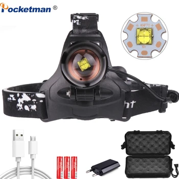 

7000LM LED Headlamp xhp70.2 Headlight USB Zoom xhp70 xhp50 High Power Fishing Head Lamp Torch Head Llight Camping