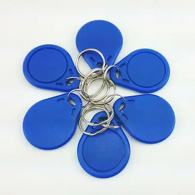 100PCS 13.56MHz 14443A MF1 S50 Small Smart IC Keyfob Token Key Ring Tag