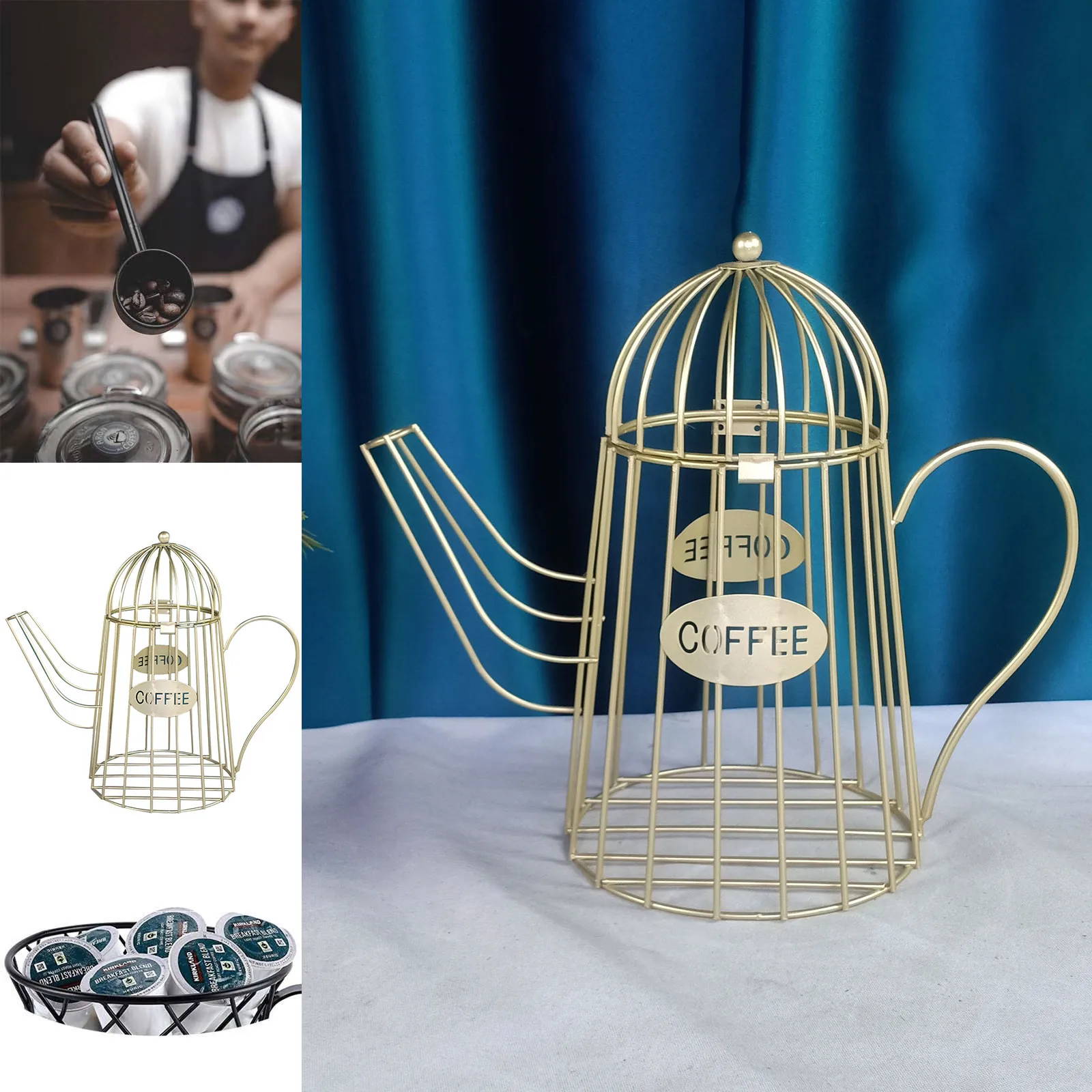 Universal Coffee Capsule Storage Basket Cup Holder Mug Shape Black