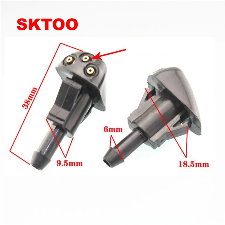 2Pcs Windshield Wiper Washer Spray Nozzle For Hyundai Accent Elantra Sonata Tiburon Kia Optima Amanti Rio Spectra 2004 | Автомобили и