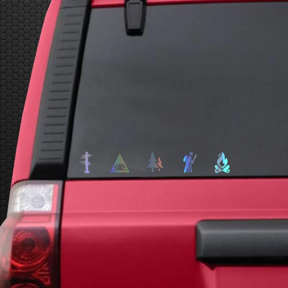 Camping Stickers Car Stickers Decals Backpack For Car Bumper Stickers Car Styling Body Window Vinyl Wall Stickers