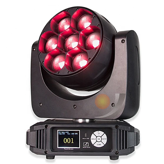 

Disco DJ Stage Lighting Led Moving Head Lighting 7X 40W With Bee Eye Wash Effect RGBW Colors
