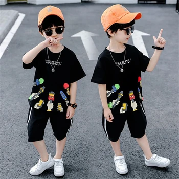 

Boys' T shirt summer style set 2020 new summer style casual Korean version of two sets