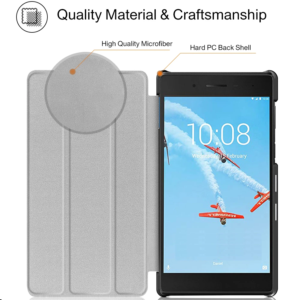PU чехол КРЫШКА ДЛЯ lenovo Tab4 Tab 4 7 Essential TB7304 TB-7304F TB-7304I TB-7304X " Smart cover(выпуск)+ подарок