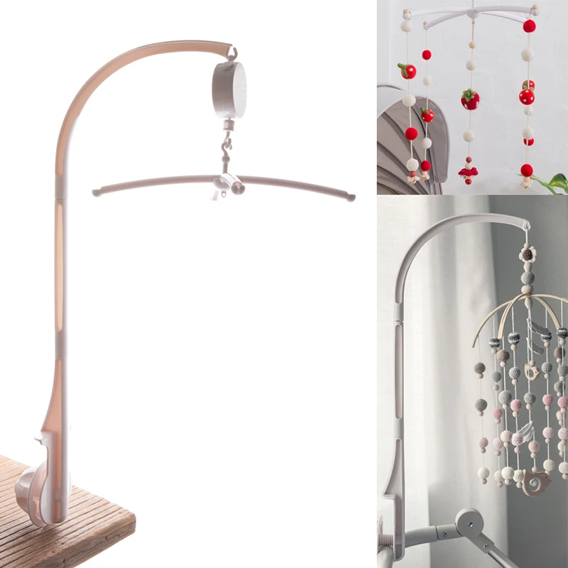 Baby Wooden Rattle Bed Bell Mobile Activity Play Gym Baby Toys For 0-12 Months Cart Accessories Crochet Elephant Bed Rattles