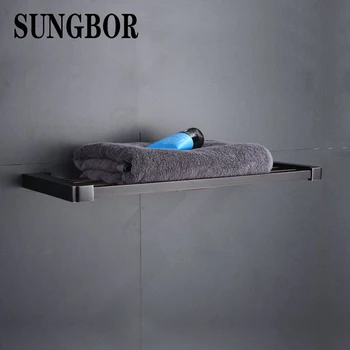 

Nordic simple copper black towel rack bathroom hardware pendant black ancient brass square towel rack
