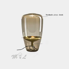 Modern Glass Table Lamp Italy Designer Table Lamps Home Deco for Bedroom Clear Glass Beside Lamp Luminaire Metal Base Desk Lamp