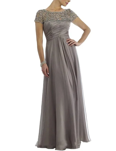 Grijs 2019 Moeder Van De Bruid Jurken A-lijn Kapmouwtjes Chiffon Kralen Plus Size Bruidegom Lange Moeder Jurken Voor Bruiloft Grijs 2019 Moeder Van De Bruid Jurken A-lijn Kapmouwtjes Chiffon Kralen Plus Size Bruidegom Lange Moeder Jurken Voor Bruiloft