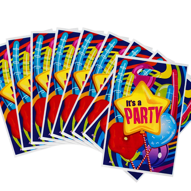20 шт. Подарочный пакет в виде мультяшного единорога, принцессы, Человека-паука, мстителя, русалки, пластиковый мешок для конфет, Детская сумка для декора на день рождения - Цвет: 33