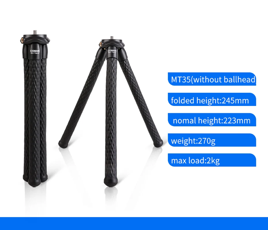 MT35 складной Открытый Осьминог штатив для DSLR камера смартфон Волшебная рукоятка с 1/4 винтом Съемная шаровая Головка Горячий башмак Зажим для телефона