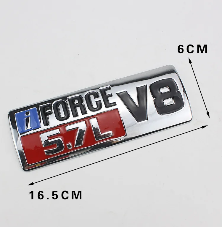 Подходит для гладкой Toyota I Force 5.7L V8 Автомобильный логотип Гладкий ABS КРЫЛО боковой ярлык хвост маркировка