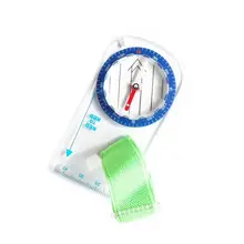 Портативная акриловая линейка компас Водонепроницаемый Карманный Размер Открытый Кемпинг Туризм снаряжение Приключения выживания аксессуар