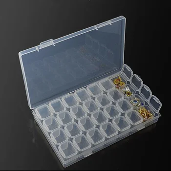 

28 multi-function plastic box for cross stitch diamond jewelry pill screw beads Home storage storage organizer Accessories Box