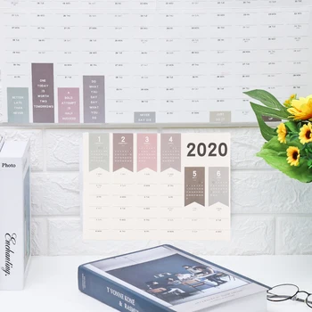 

2020 Yearly Wall Paper Calendar 365 Days Daily Planner Notes Daily Learning Schedule Periodic Planner Memo Home Decor