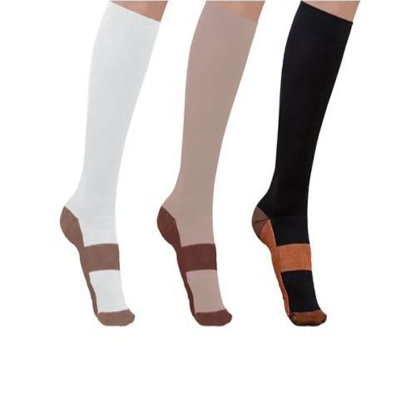 Compression socks anti-fatigue pure copper compression socks flight travel knee pads high elastic socks
