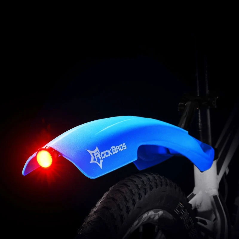 ROCKBROS флекционный велосипед MTB передний задний светодиодный грязезащитный щиток Велоспорт велосипед Прочный Крыло пластик с светодиодный свет Быстрый выпуск