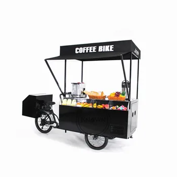 

High Quality Electric Commercial Cargo Bike CE Approved Three Wheels Mobile Tricycle Coffee Cart Beer Bike Street Truck