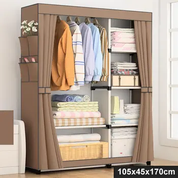 

Multifunction Folding Clothes Wardrobes Moistureproof Dustproof Closet DIY Assembly Closet Fabric Bedroom Cloth Storage Cabinet