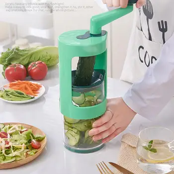 

1pc Multi-function Manual Vegetable Cutting Machine Gadgets Slicer Carrot Choppers Vegetable Cucumber Hand-cranked Kitchen G5I6