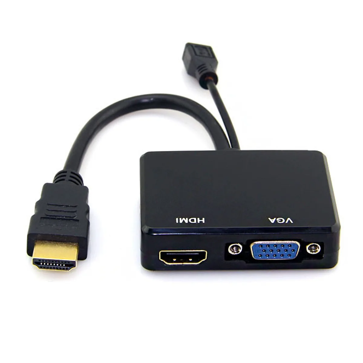 

HDMI to VGA adapter with audio vedio cable HDMI Splitter to VGA Converter HDMI 1080p Cable For HDTV PC Monitor