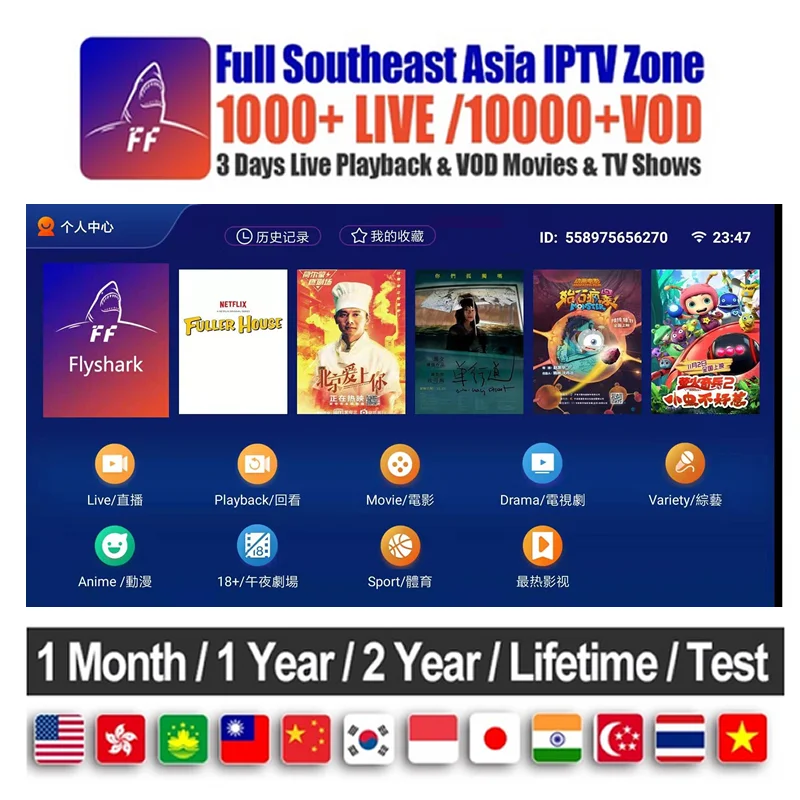 Полный Юго-Восточной Азии iptv 1 год подписки с ip tv box x96mini tv box 1G/8G smart tv box