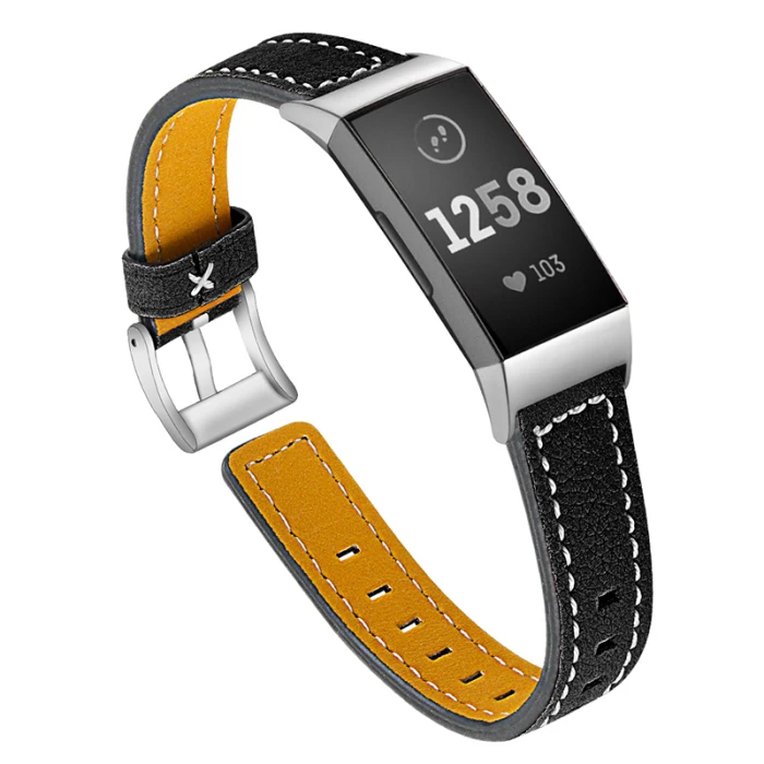 Кожаный Смарт-часы с заменой ремешка браслет ремешок для FitbitCharge 3 FKU66