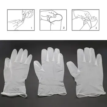 

100pcs Protection PVC Disposable Gloves Medical Transparent Food Grade Fingerprint Touch Screen Protection Isolation