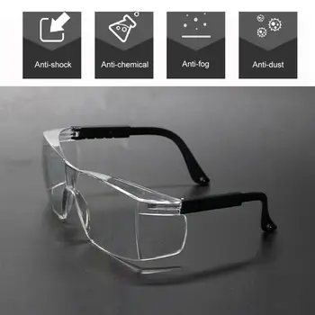 

Safety Glasses Protective Goggles Retractable temples wrapped goggles Anti-spitting closed protective Breathable windproof goggl