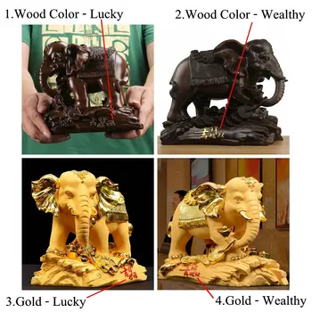 

New Propitious Thailand Fortune Elephant FENG SHUI Sculpture Statue For Shop Home Lobby Decoration Shows Business Money Drawing