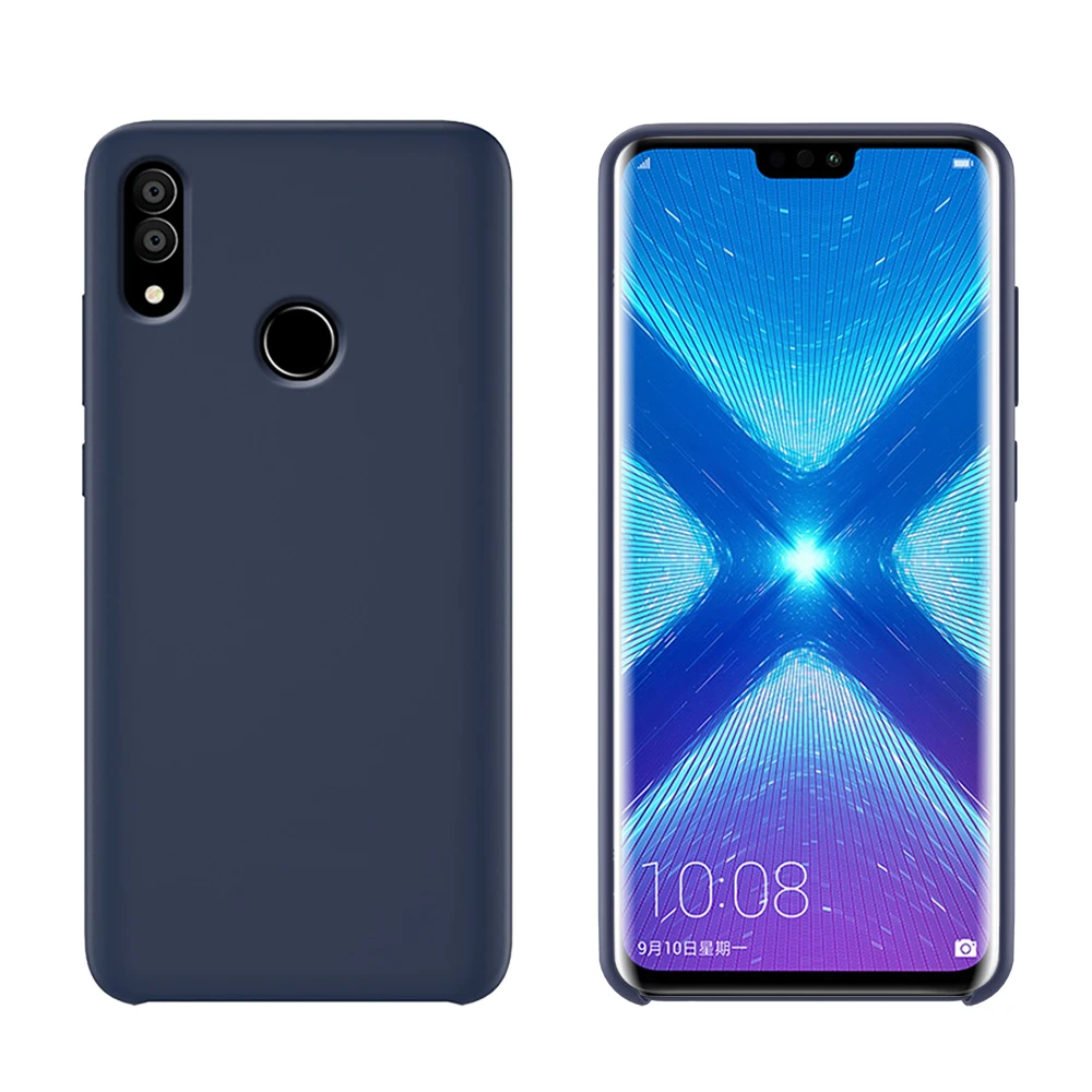 Для honor 8X чехол, мягкая Жидкая силиконовая задняя крышка для huawei honor 10 lite 8X20 pro, защитный противоударный чехол