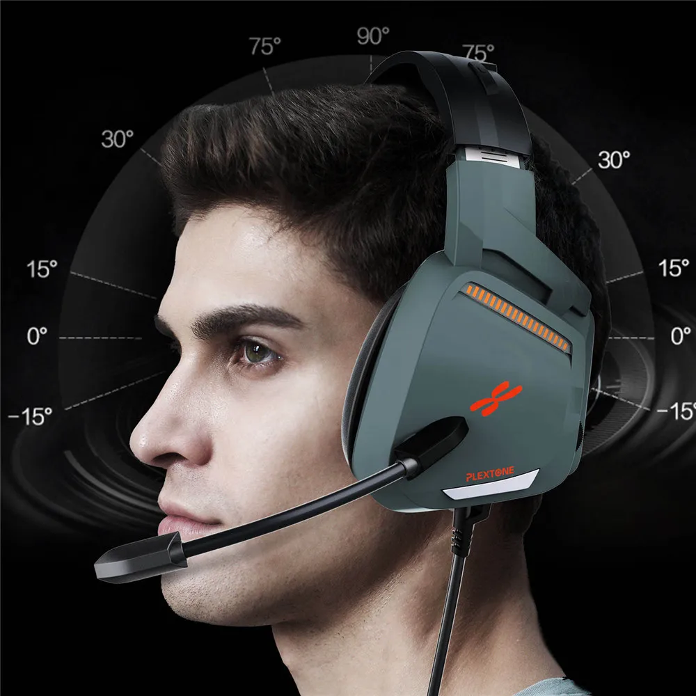 Plextone G800 Gaming Headphones Lightweight PC Gamer Headsets 50mm Horn Unit 190mm Mic for Mobile Laptop PS4 XBOX One Auriculare images - 6