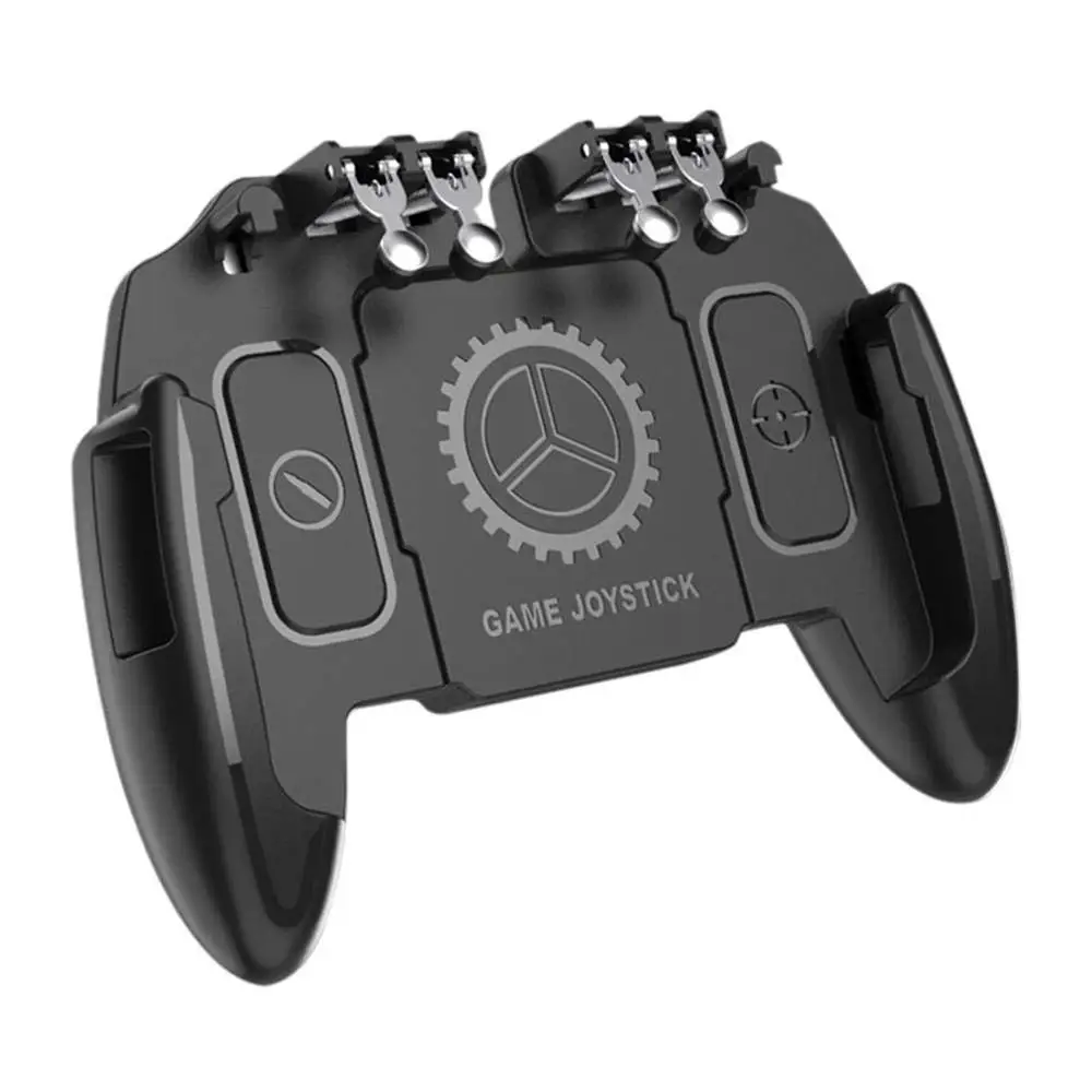 M11 Six Finger PUBG Game Controller Gamepad Trigger Shooting Free Fire Cooling Fan Gamepad Joystick for IOS Android Mobile Phone