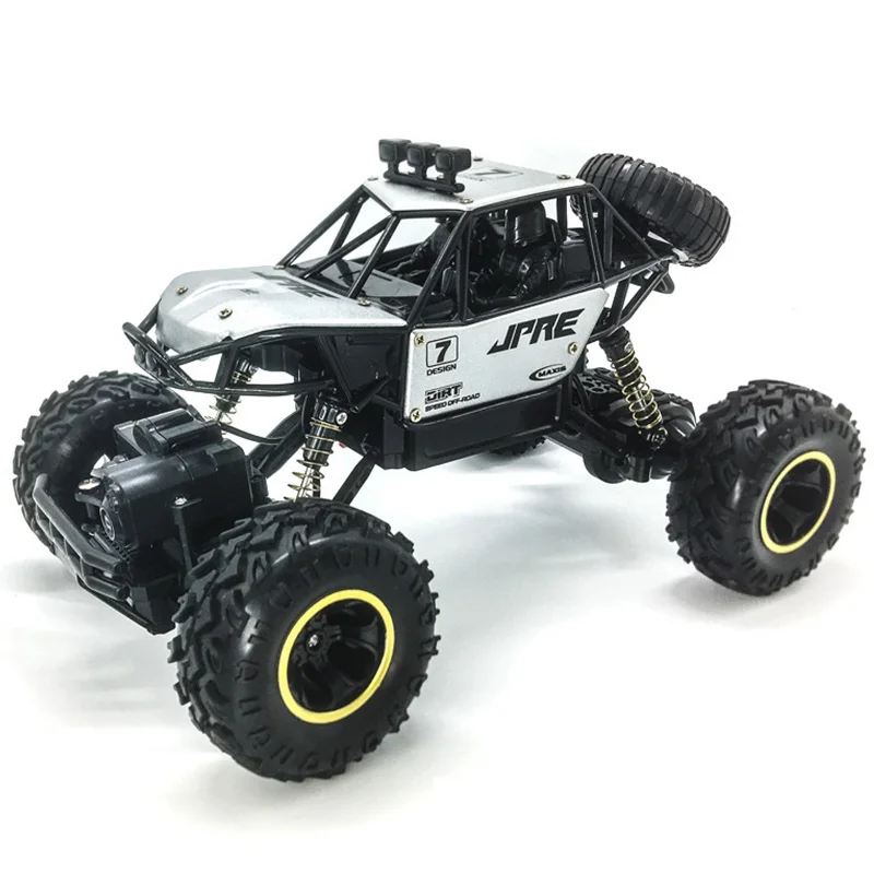 

Hot-28Cm Rc Car 1/16 4Wd 4X4 Driving Car Double Motors Drive Bigfoot Car Remote Control Car Model Off-Road Vehicle Toy Silver